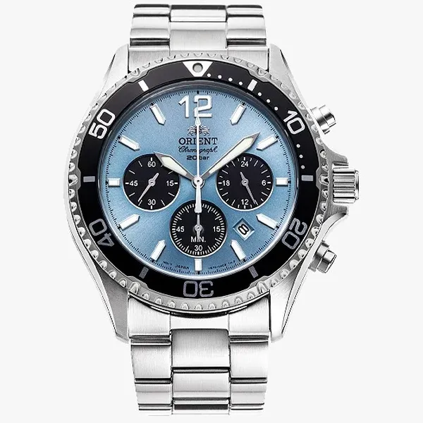 Orient Mako Chronograph Solar RATX0206L10B Azul Celeste