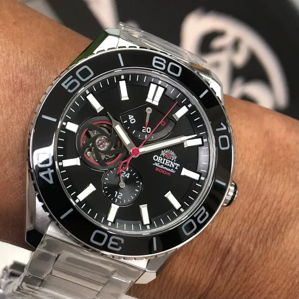 Orient Superior Automático Open Heart YN8SS002 Preto