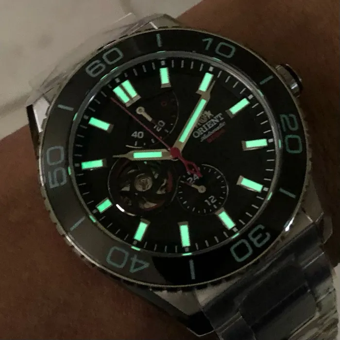 Orient Superior Automático Open Heart YN8SS002 Preto
