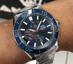 Orient Superior Automático Open Heart YN8SS002 Azul - imagem 1