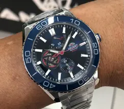 Orient Superior Automático Open Heart YN8SS002 Azul - imagem 4