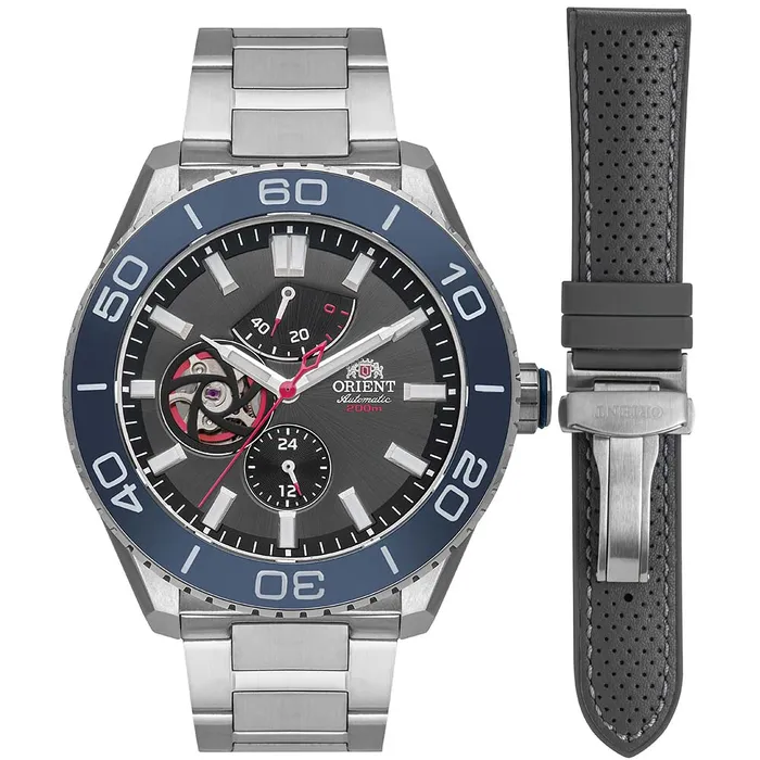 Orient Superior Automático Open Heart YN8SS003 Azul grafite