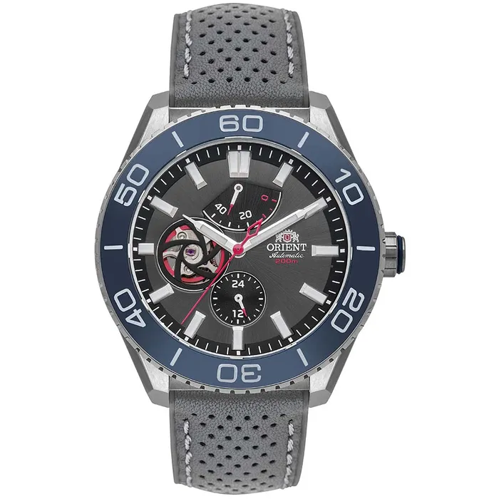 Orient Superior Automático Open Heart YN8SS003 Azul grafite
