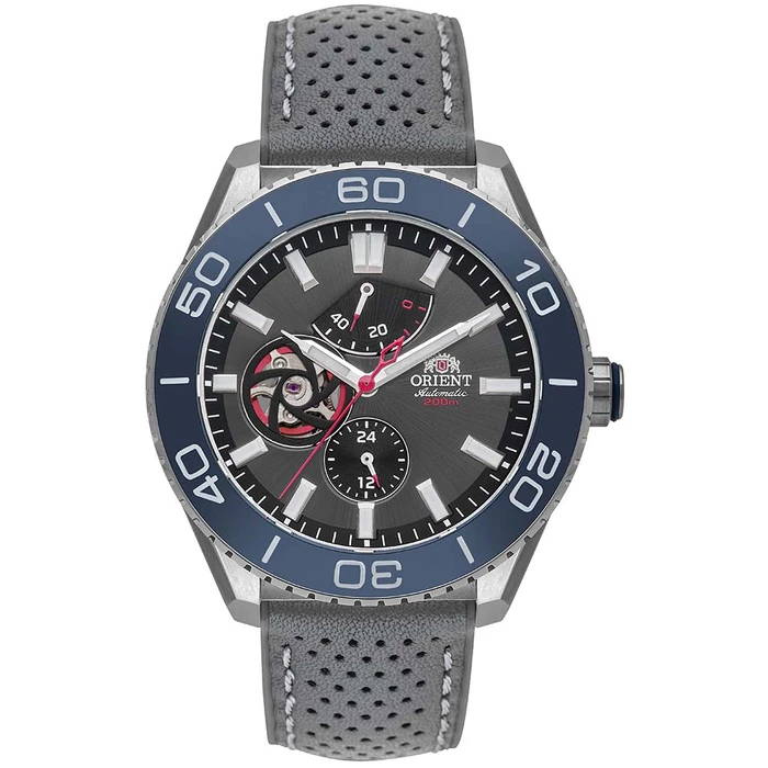 Orient Superior Automático Open Heart YN8SS003 Azul grafite