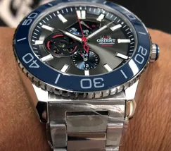 Orient Superior Automático Open Heart YN8SS003 Azul grafite - imagem 6