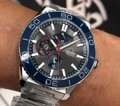 Orient Superior Automático Open Heart YN8SS003 Azul grafite - imagem 1