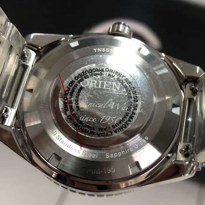 Orient Superior Automático Open Heart YN8SS003 Azul grafite