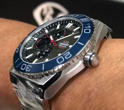 Orient Superior Automático Open Heart YN8SS003 Azul grafite - imagem 5