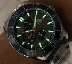 Orient Superior Automático Open Heart YN8SS003 Azul grafite - imagem 7