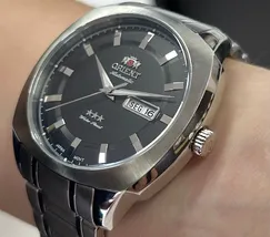 Orient 3 EStrelas Automático Classico F49ss022 preto - imagem 3