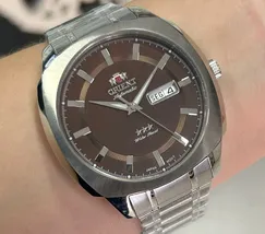 Orient 3 EStrelas Automático Classico F49ss022 Marrom - imagem 1