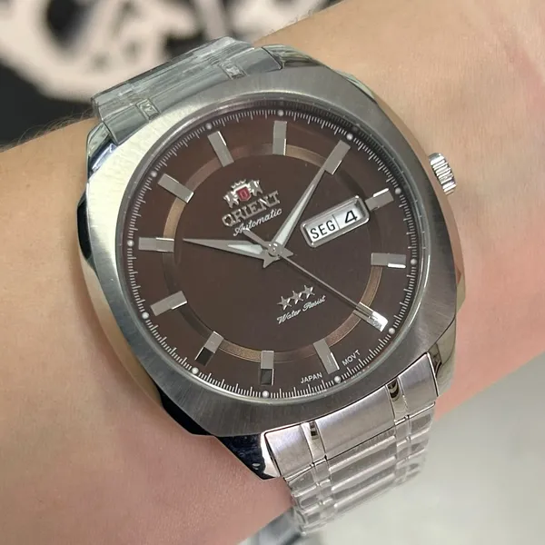 Orient 3 EStrelas Automático Classico F49ss022 Marrom