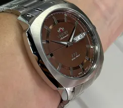 Orient 3 EStrelas Automático Classico F49ss022 Marrom - imagem 3