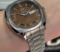 Orient 3 EStrelas Automático Classico F49ss022 Marrom - imagem 4