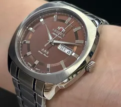 Orient 3 EStrelas Automático Classico F49ss022 Marrom - imagem 5