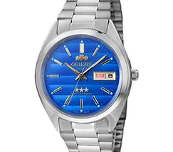 Orient 3 EStrelas Automático classico 469WA3F Azul - imagem 2