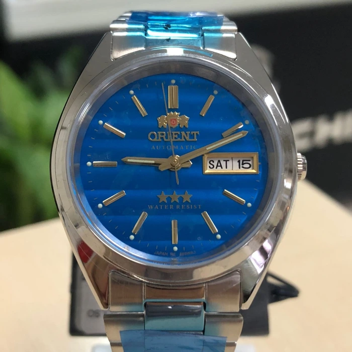 Orient 3 EStrelas Automático classico 469WA3F Azul
