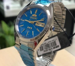 Orient 3 EStrelas Automático classico 469WA3F Azul - imagem 4