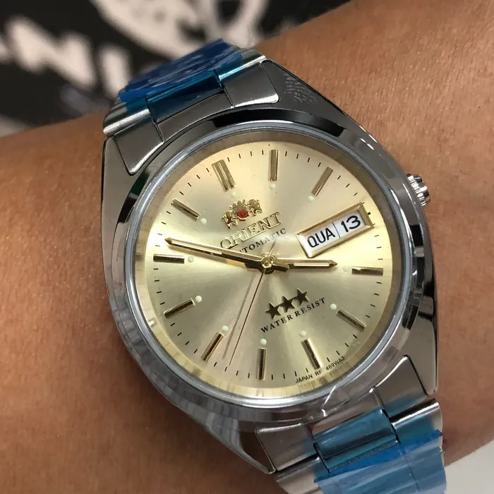 Orient 3 EStrelas Automático classico 469WA3F Champanhe