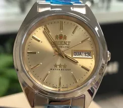 Orient 3 EStrelas Automático classico 469WA3F Champanhe - imagem 4