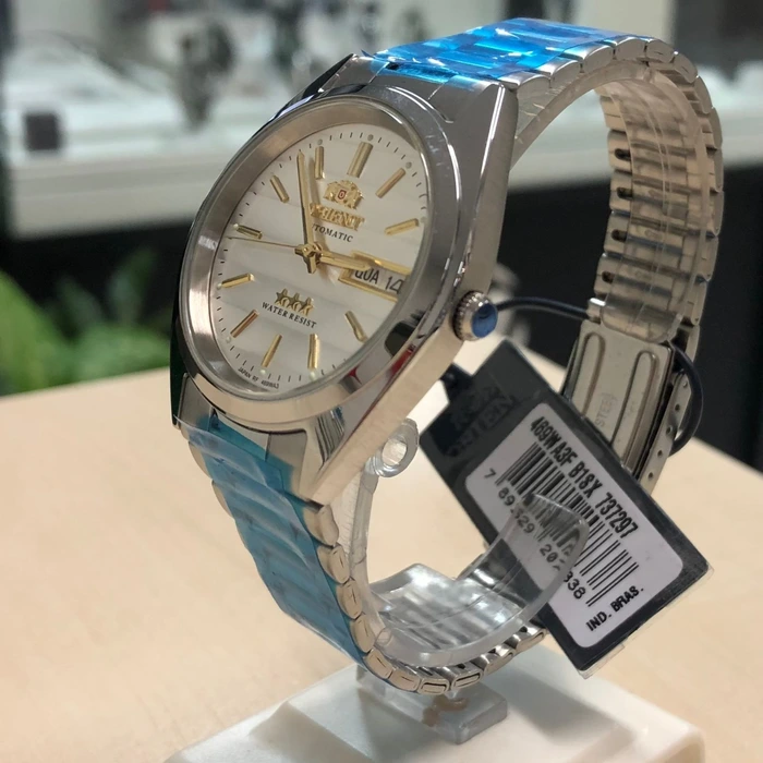 Orient 3 EStrelas Automático classico 469WA3F Branco