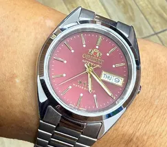 Orient 3 EStrelas Automático classico 469WA3NH Vermelha - imagem 1