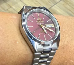 Orient 3 EStrelas Automático classico 469WA3NH Vermelha - imagem 3