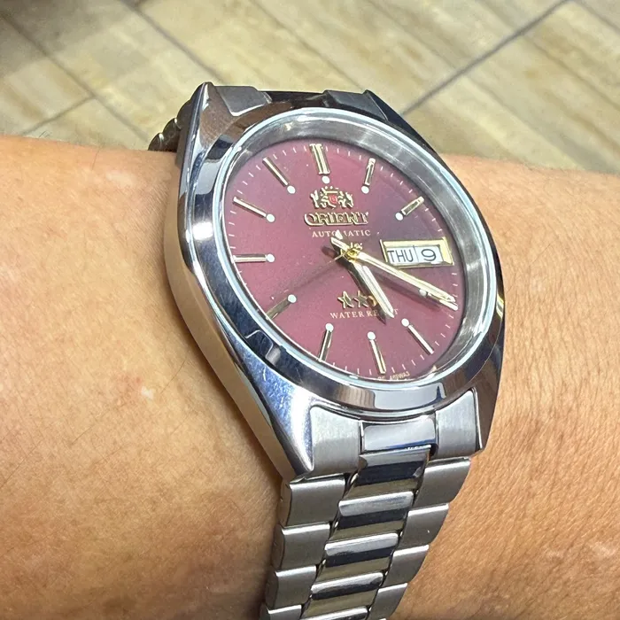 Orient 3 EStrelas Automático classico 469WA3NH Vermelha