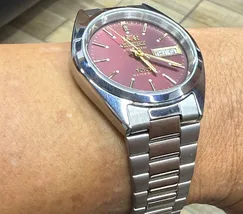 Orient 3 EStrelas Automático classico 469WA3NH Vermelha - imagem 5