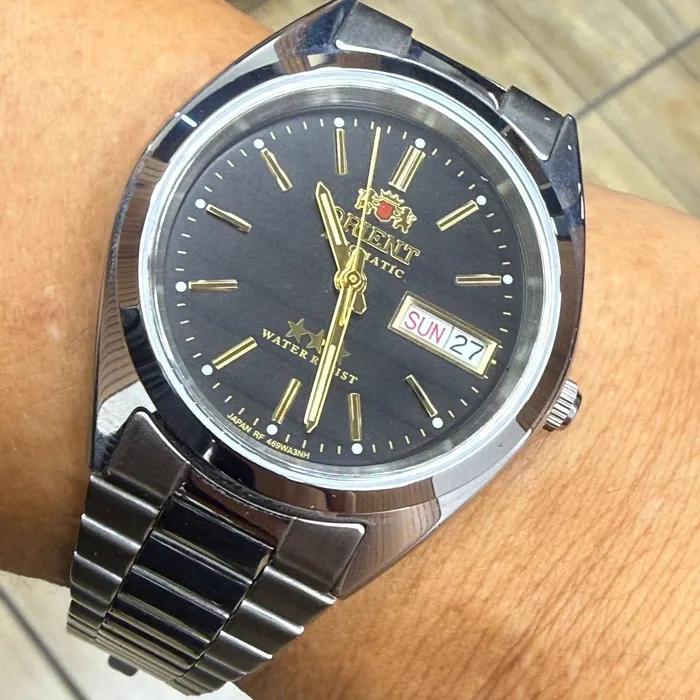 Orient 3 EStrelas Automático classico 469WA3NH Preto