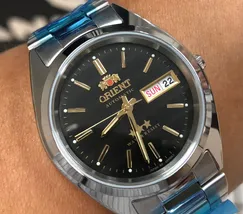 Orient 3 EStrelas Automático classico 469WA3F Preto - imagem 1