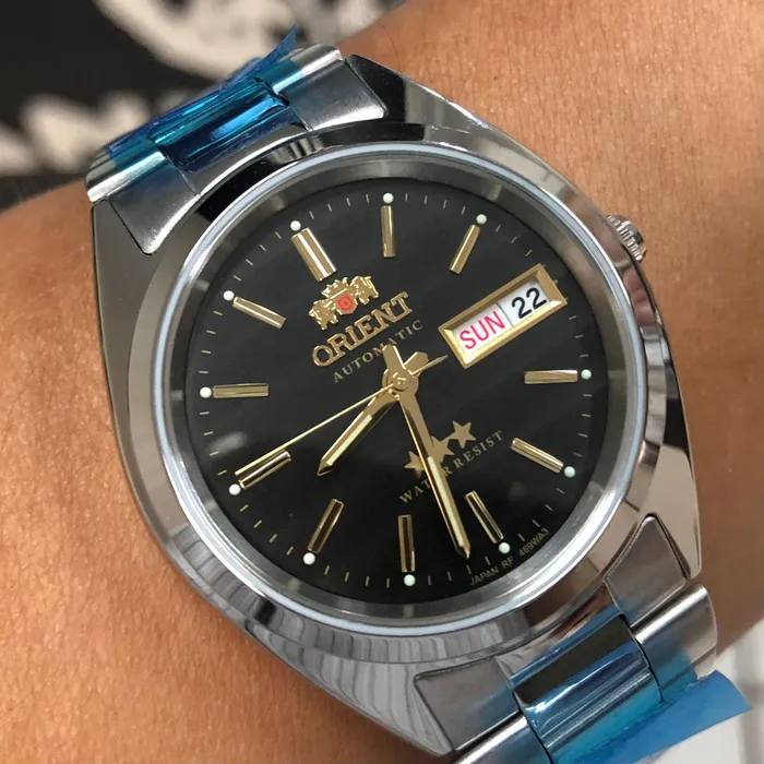 Orient 3 EStrelas Automático classico 469WA3F Preto