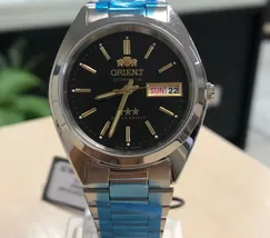 Orient 3 EStrelas Automático classico 469WA3F Preto - imagem 4