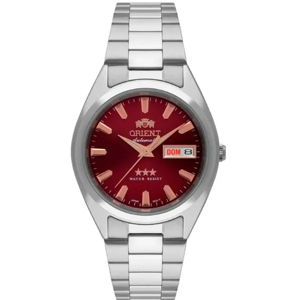 Orient 3 EStrelas Automático classico 469SS084NH vermelho