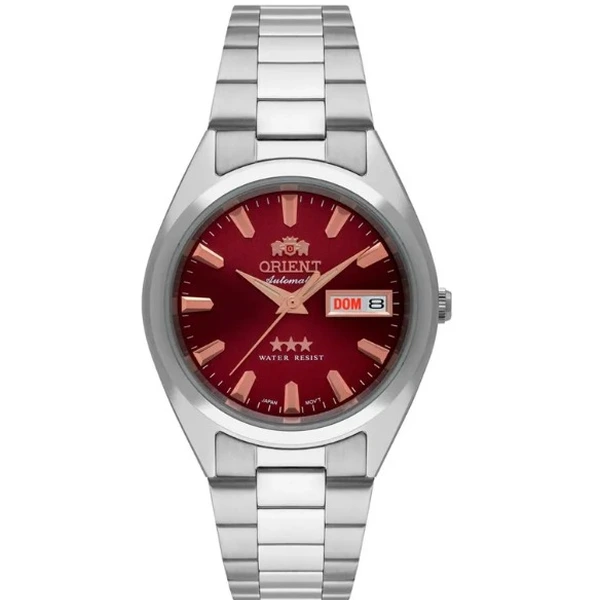 Orient 3 EStrelas Automático classico 469SS084NH vermelho