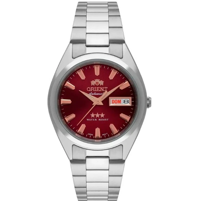Orient 3 EStrelas Automático classico 469SS084NH Vermelho