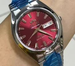 Orient 3 EStrelas Automático classico 469SS084NH Vermelho - imagem 1