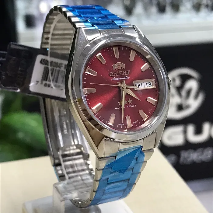 Orient 3 EStrelas Automático classico 469SS084NH Vermelho