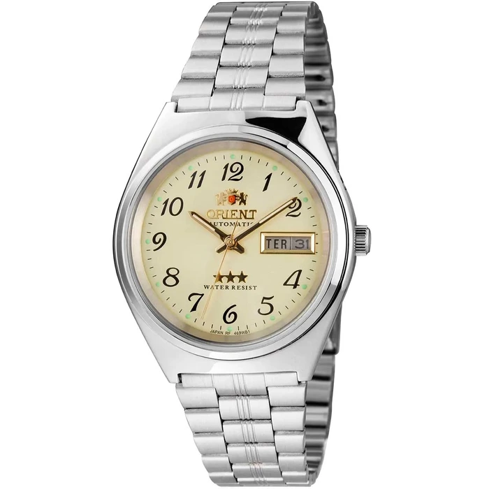 Orient 3 EStrelas Automático classico 469WB1AF Champanhe