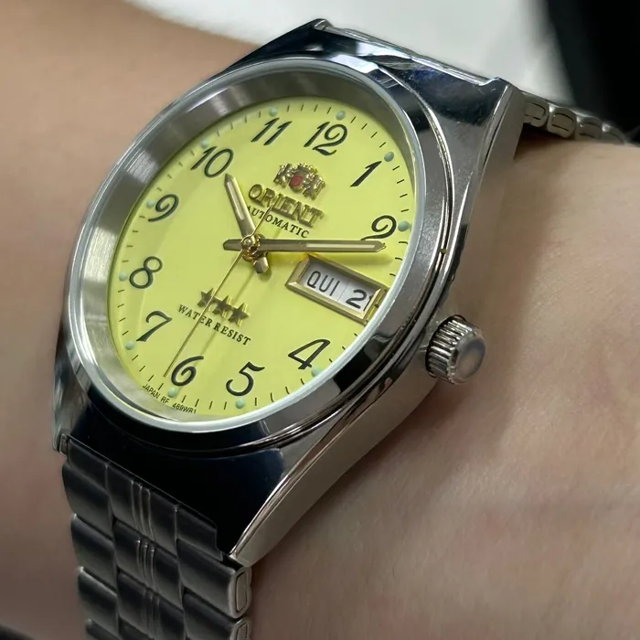 Orient 3 EStrelas Automático classico 469WB1AF Champanhe