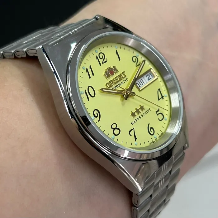 Orient 3 EStrelas Automático classico 469WB1AF Champanhe