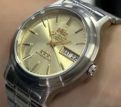 Orient 3 EStrelas Automático classico 469WA1AF Champanhe - imagem 3