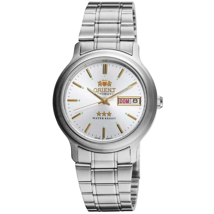 Orient 3 EStrelas Automático classico 469WA1AF Branco