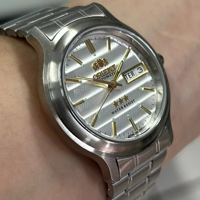Orient 3 EStrelas Automático classico 469WA1AF Branco