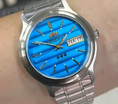 Orient 3 EStrelas Automático classico 469WA1AF Azul - imagem 1