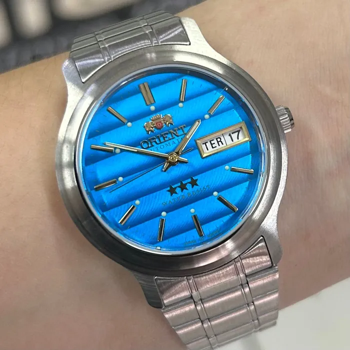 Orient 3 EStrelas Automático classico 469WA1AF Azul