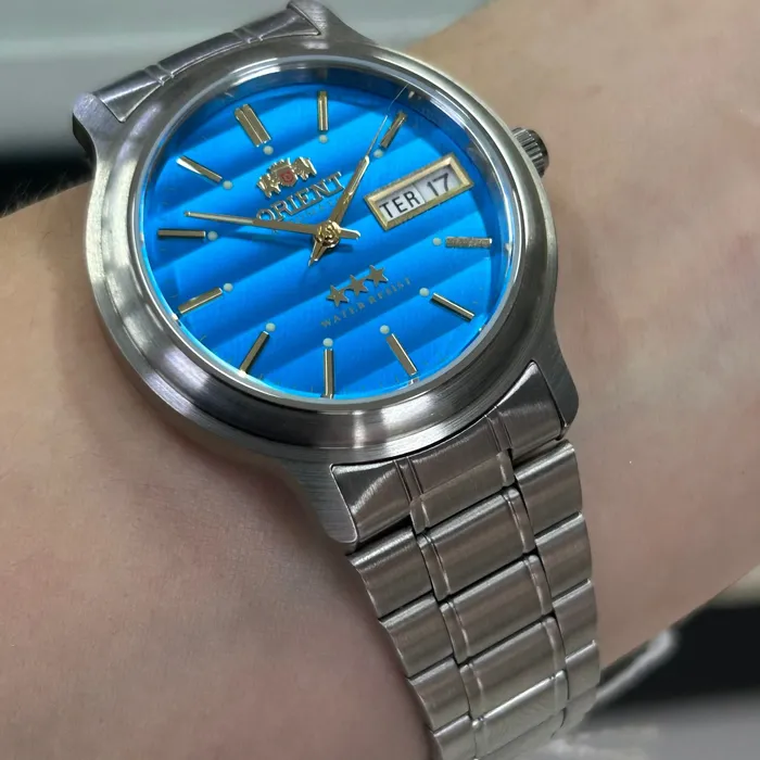 Orient 3 EStrelas Automático classico 469WA1AF Azul