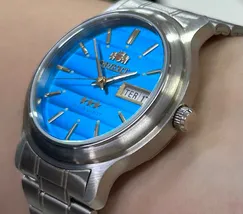 Orient 3 EStrelas Automático classico 469WA1AF Azul - imagem 4