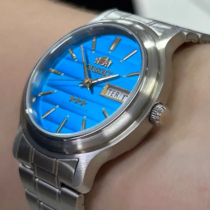 Orient 3 EStrelas Automático classico 469WA1AF Azul