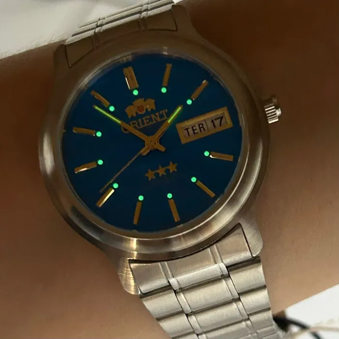 Orient 3 EStrelas Automático classico 469WA1AF Azul